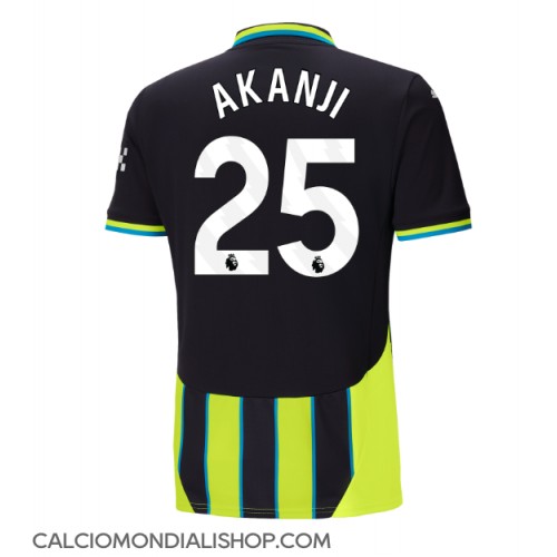 Maglie da calcio Manchester City Manuel Akanji #25 Seconda Maglia 2024-25 Manica Corta